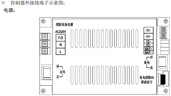 控制器外接線端子示意圖