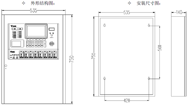 火災報警控制器結構特征