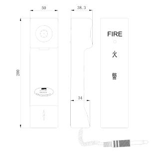 TS-GSTN602型消防電話分機外形尺寸
