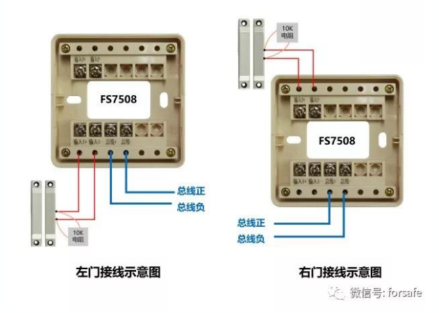 賦安防火門監控系統布線圖