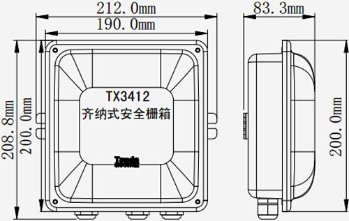 TX3412齊納式安全柵箱