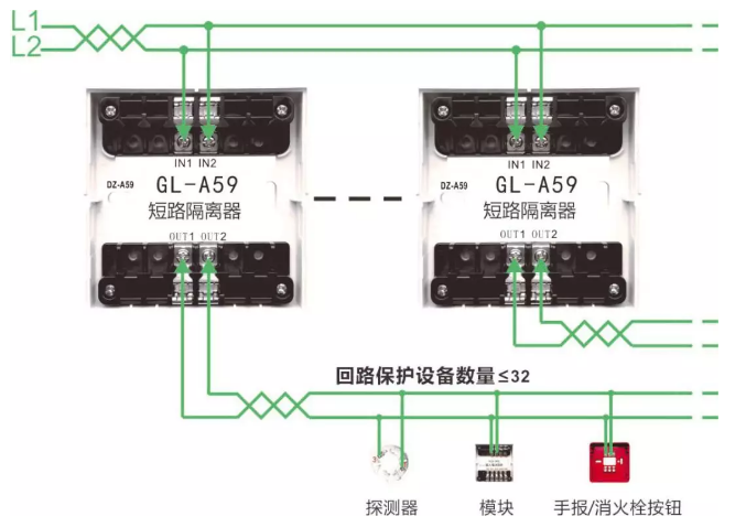 GL-A59隔離模塊接線圖